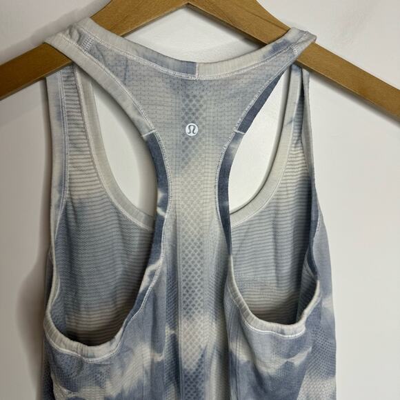 Lululemon Swiftly Tech Racerback Heathered Silver Fox Blue Tie Dye Size 8 - Picture 6 of 6